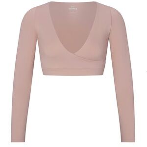 NikeSkims Matte WRAP LONG SLEEVE CROPPED TOP XS